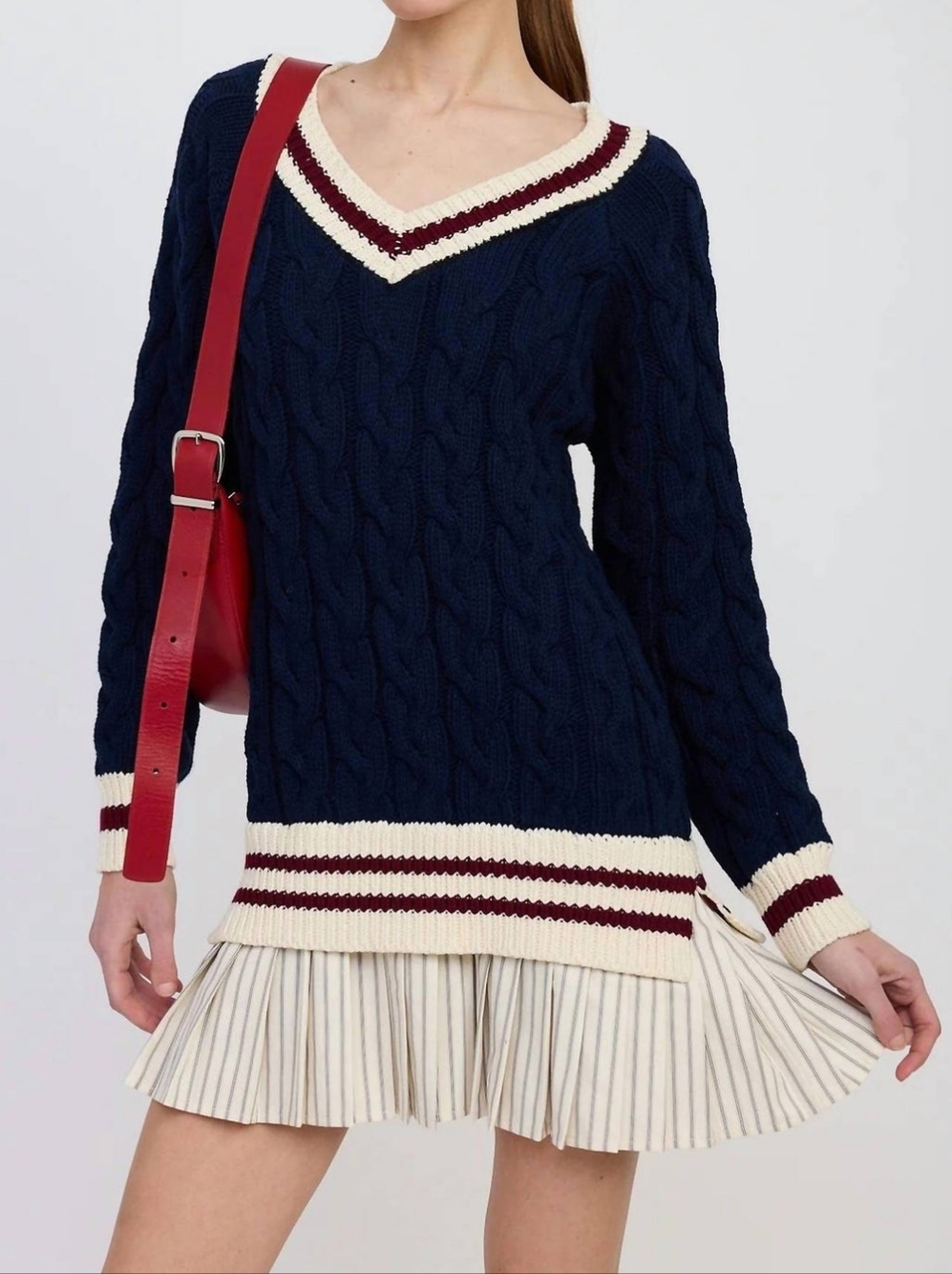 En Saison | Knox Mixed Media Sweater Mini Dress